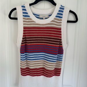LOFT Striped Knit Sweater Vest